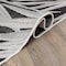 World Rug Gallery Tropical Leaves Nature Inspired Indoor/Outdoor Area Rug 5' x 7' Black 4030BLACK5X7 - alternate 7